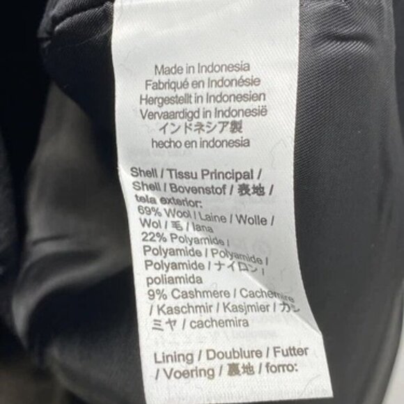 NEW MADEWELL Womens Trench Coat True Black Size S Double Breasted Waist Tie - Picture 9 of 9